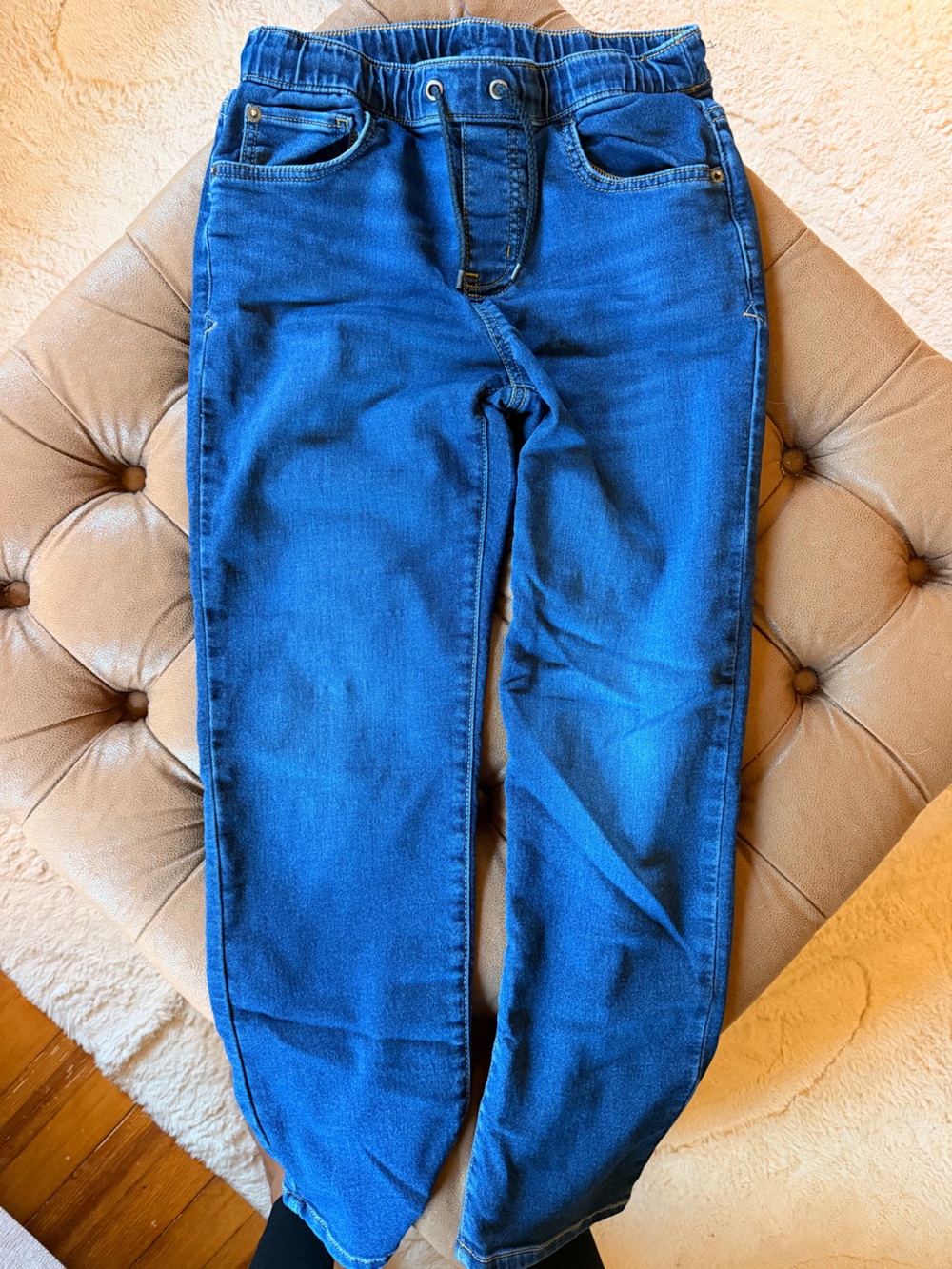 Cat & Jack Boys Blue Elastic-Waist Jeans